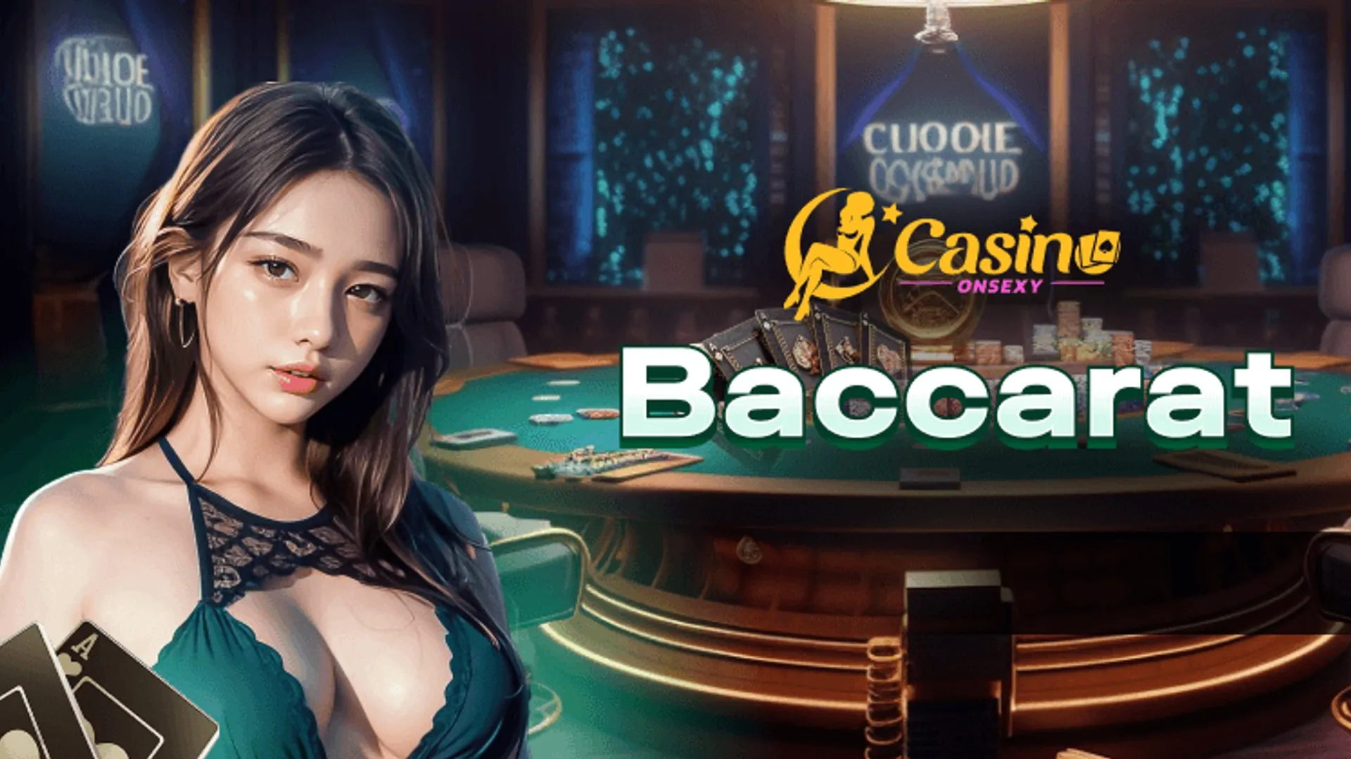 Bàn Poker với bài, chip và người chơi tại ku68